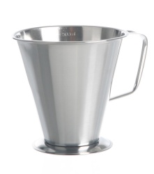 Стакан Bochem мерный, конической формы, с основанием, с ручкой, градуировка 100 мл, объем 1500 мл, тип 3, нержавеющая сталь