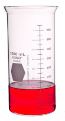 Стакан Берцелиуса Kimble 1000 мл, высокий, с градуировкой, без носика, стекло