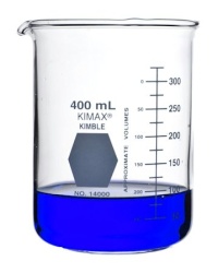 Стакан Гриффина Kimble 400 мл, низкий, с градуировкой, с носиком, стекло