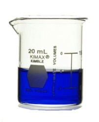 Стакан Гриффина Kimble 20 мл, низкий, с градуировкой, с носиком, стекло
