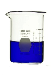 Стакан Гриффина Kimble 100 мл, низкий, с градуировкой, с носиком, стекло