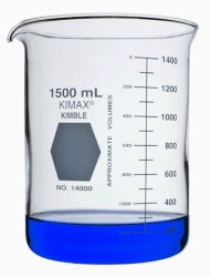 Стакан Гриффина Kimble 1500 мл, низкий, с градуировкой, с носиком, стекло